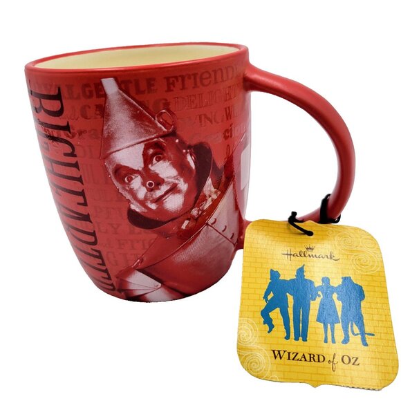 Wizard Of Oz Mug Hallmark Tin Man Bighearted Heart Red Cup New Read - Picture 1 of 11